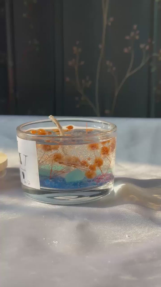 Jello wax with preserved flower